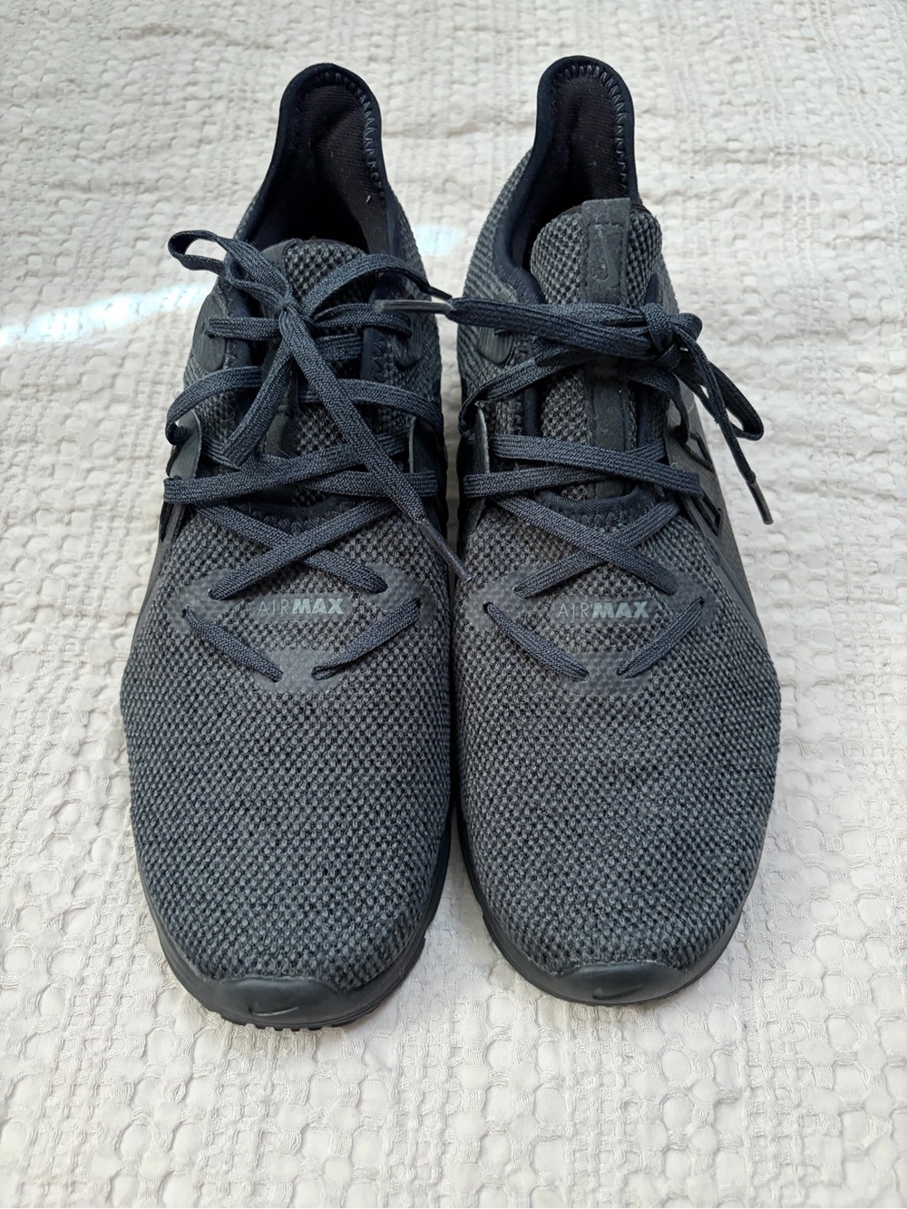 Nike Air Max Womens Black Knit Running Shoes